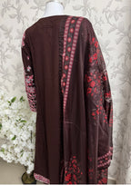 HUSN-E-EID 3 piece heavy Embroidered viscose Suit