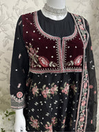 HUSN-E-EID  3 pieces Embroidered viscose Maxi dress