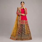 MEHNDI KI RAAT- 3 piece Embroidered Bridal Mayon/Mehndi Lehenga Dress