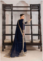 ALANI Navy Blue- 3 pieces Embroidered plazo sharara Suit