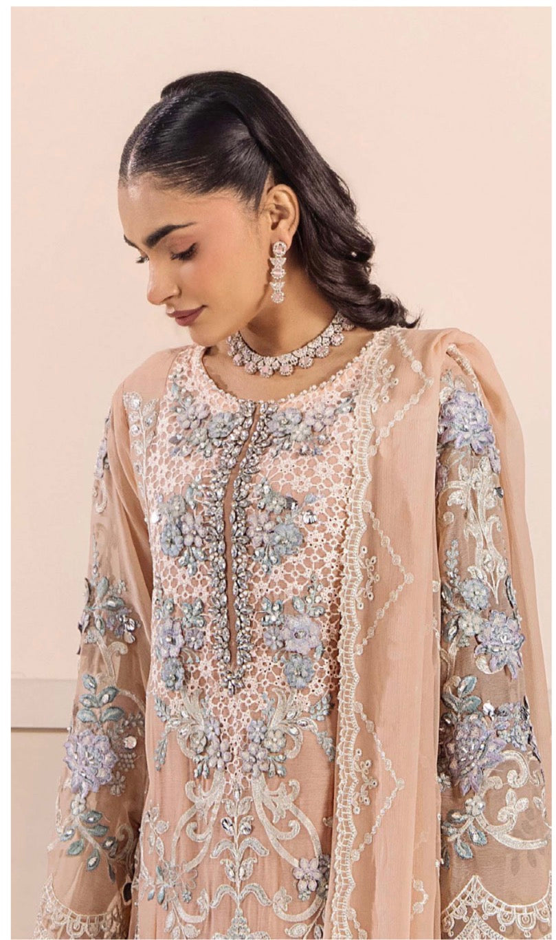 THREADS-3 piece Embroidered Chiffon Suit