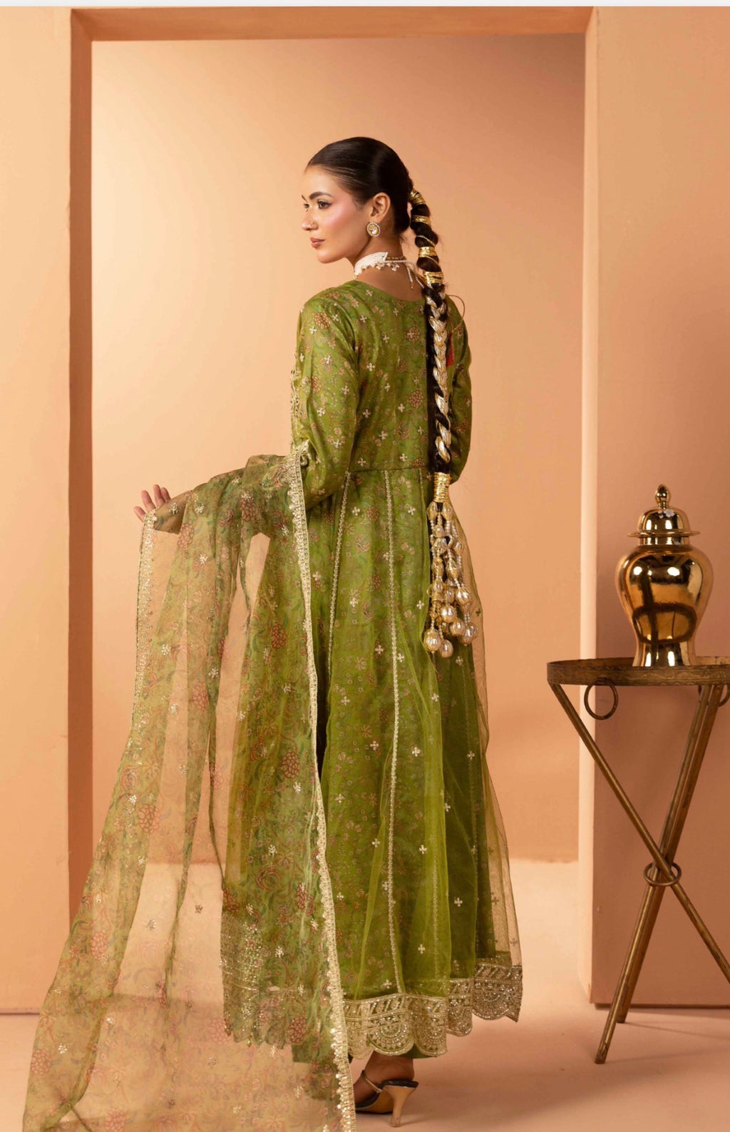 ANARKALI- 3 piece Embroidered suit