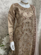 AMAIRA-3 pieces heavy Embroidered Masoori Gharara Suit