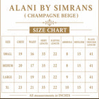 ALANI Champagne Beige- 3 piece Embroidered chiffon Peplum Suit