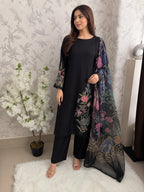 M Prints inspired Embroidered 3-Piece Suit | Pakistani Designer Dress