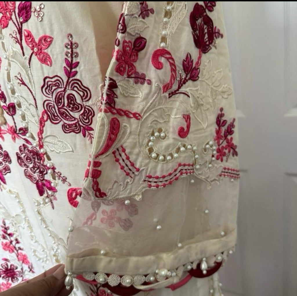 Rose Blossom-3 piece Luxury Embroidered Suit