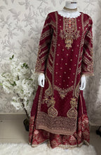 GULAAB- 3 pieces Heavy Embroidered Sharara Suit