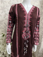 HUSN-E-EID 3 piece heavy Embroidered viscose Suit