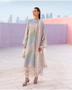 Mint Pearl- 3 piece Luxury Embroidered Lawn Suit