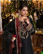 CHAAND RAAT- 3 piece Embroidered Raw Silk Suit