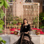 MAHVEER- 3 pieces Heavy Embroidered VELVET FARSHI GHARARA suit
