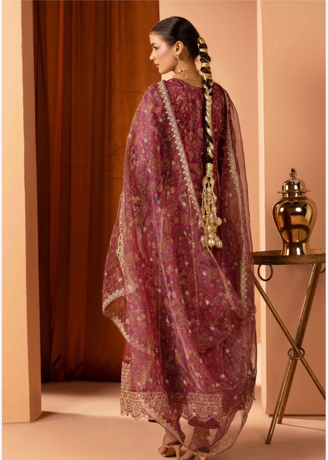 ANARKALI- 3 piece Embroidered suit