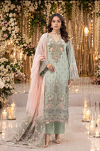 FLOSSIE 2-Luxury Embroidered Chiffon Suit | Pakistani Formal Wear