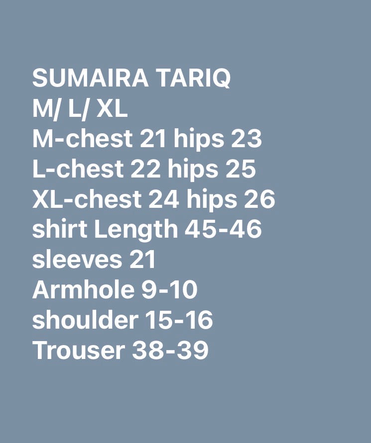 SUMAIRA- 3 piece chikankari Lawn suit