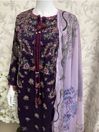 HUSN-E-EID  3 pieces Embroidered viscose Suit