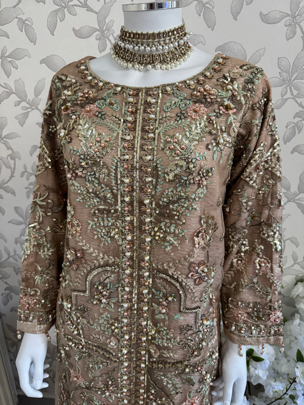 PEARLS     Luxury Hand-Embellished Pakistani 3 piece Suit