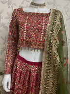 GUL BADAN-3 piece Embroidered Pakistani bridal Lehenga choli