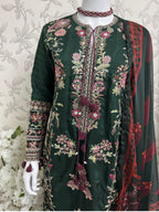 HUSN-E-EID 3 pieces embroidered viscose Suit