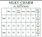 SILKY CHARM- 3 piece sequins Embroidered Silk Suit