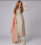 SAHAR- 3 piece heavy Embroidered chiffon suit