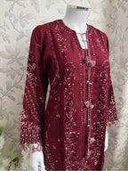 HUSN-E-EID  3 pieces Embroidered viscose suit