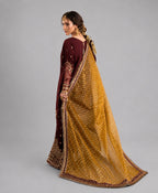 CHAAND RAAT- 3 piece Embroidered Raw Silk sharara Suit