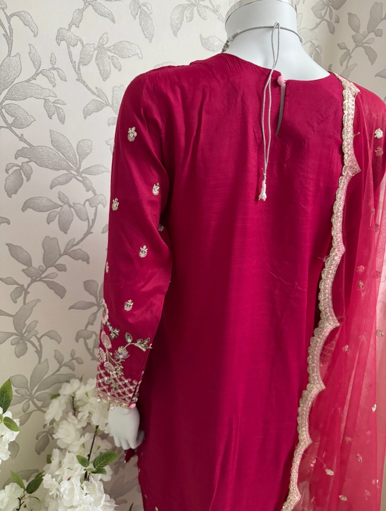 ETHNIC LUX- 3 piece Embroidered viscose Suit