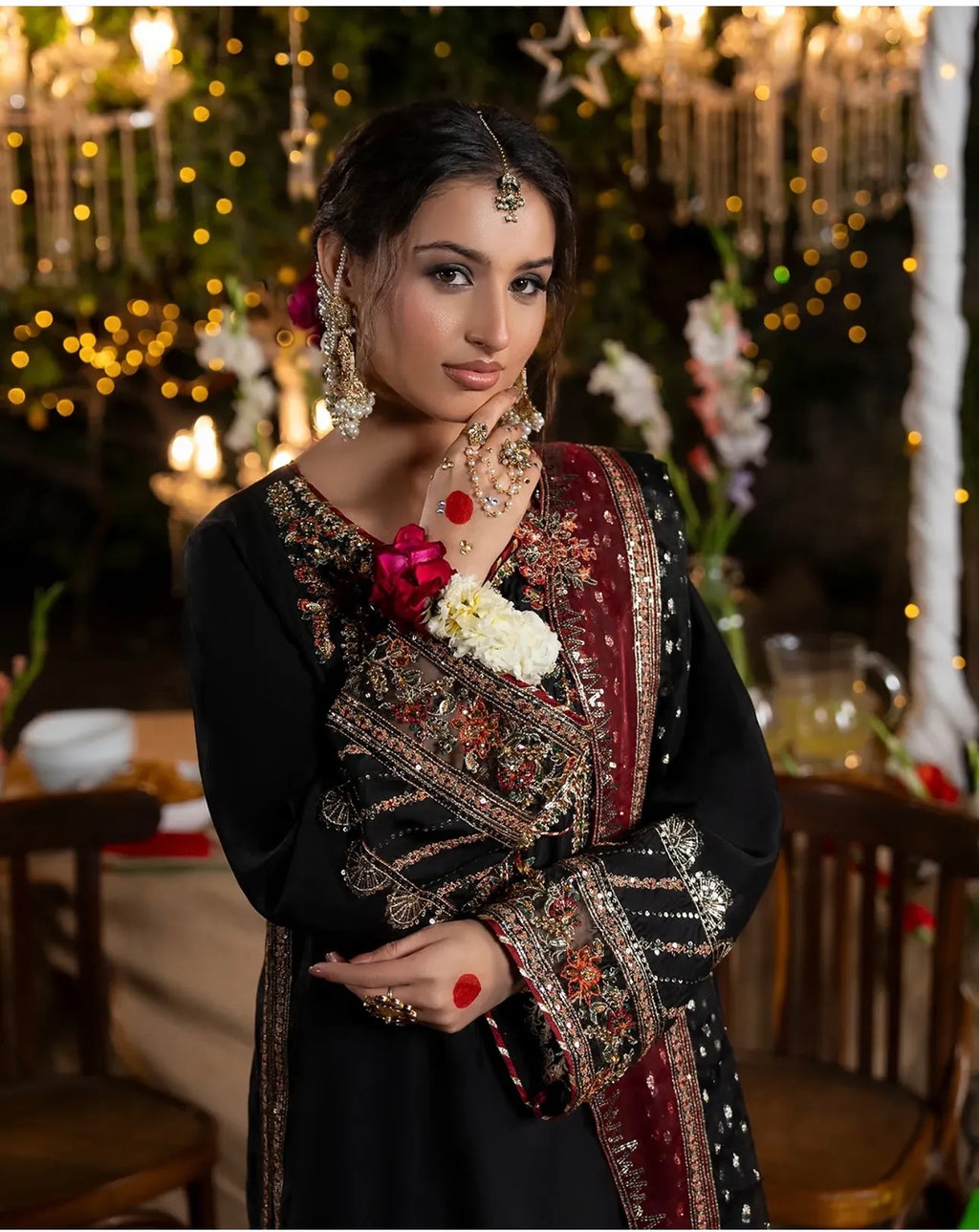 CHAAND RAAT- 3 piece Embroidered Raw Silk Suit