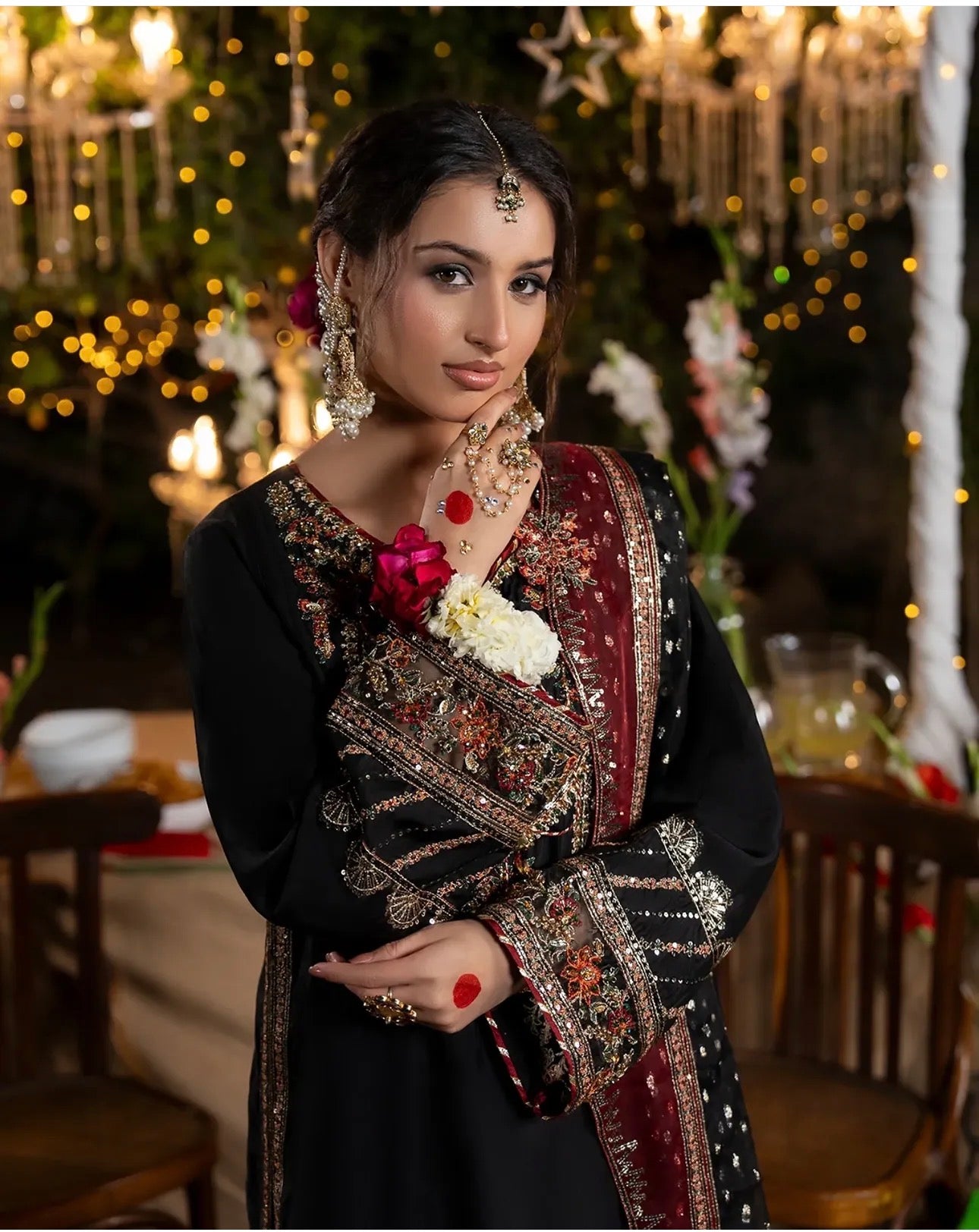 CHAAND RAAT- 3 piece Embroidered Raw Silk Suit