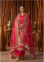 SANGEET- 3 piece heavy Embroidered soft organza Suit