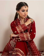 CHAAND RAAT- 3 piece Embroidered Raw Silk suit