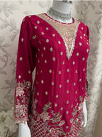 ETHNIC LUX- 3 piece Embroidered viscose Suit