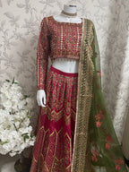GUL BADAN-3 piece Embroidered Pakistani bridal Lehenga choli