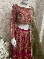 GUL BADAN-3 piece Embroidered Pakistani bridal Lehenga choli