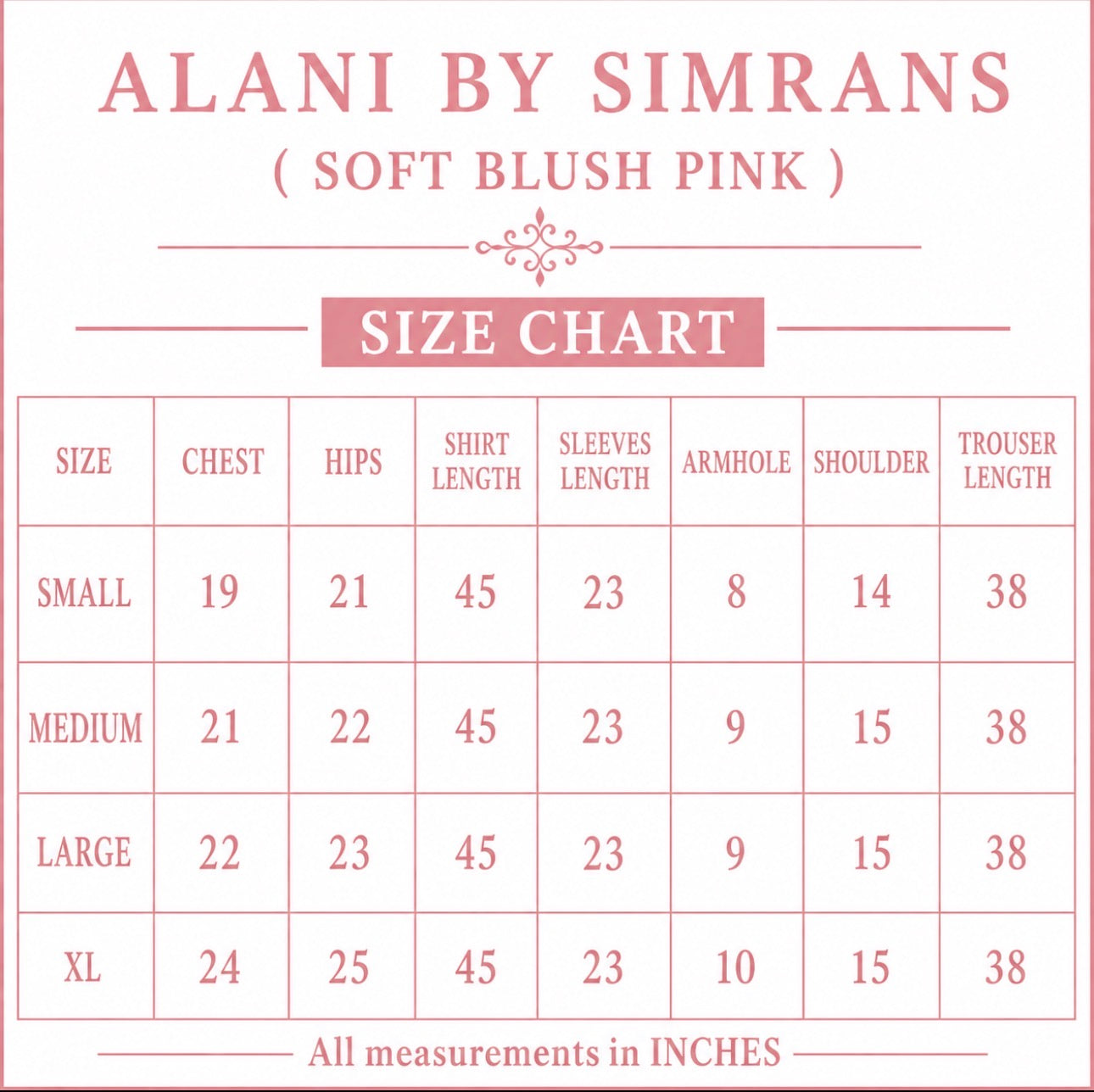 ALANI Blush Pink- 3 pieces Embroidered chiffon Suit