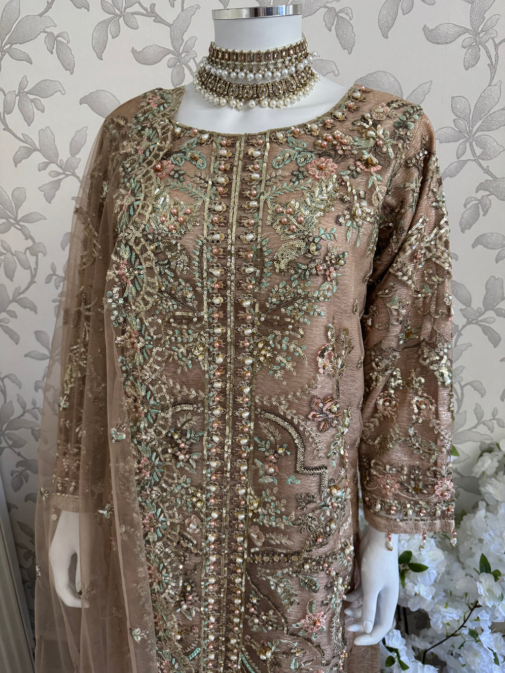 PEARLS     Luxury Hand-Embellished Pakistani 3 piece Suit
