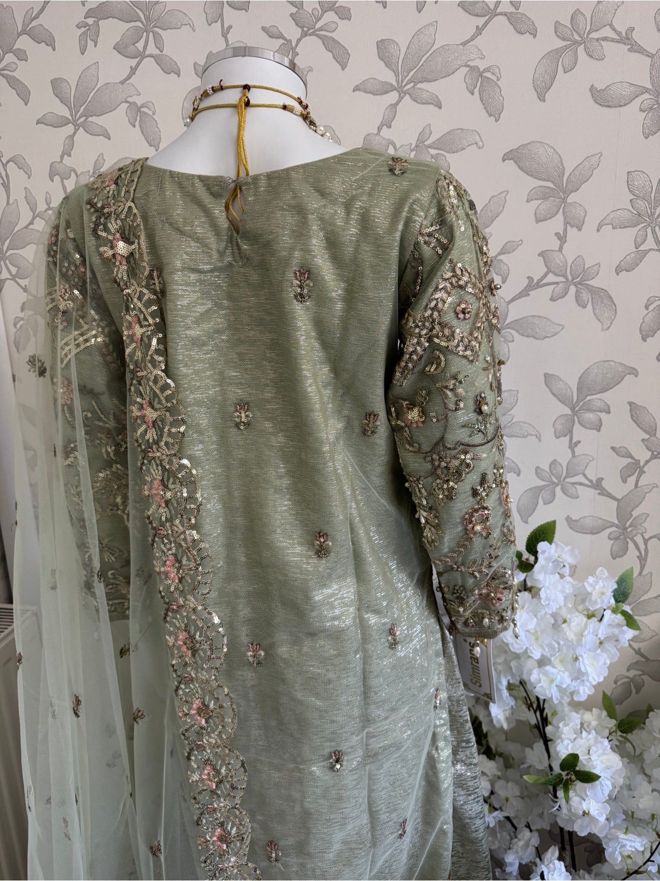 PEARLS- Luxury Hand Embellished Pakistani 3 piece sharara Suit