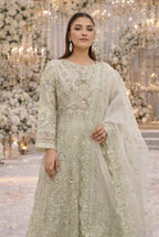 VANA- 3 piece jewellery stones Embroidered soft Organza Maxi