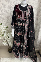 HUSN-E-EID  3 pieces Embroidered viscose Maxi dress