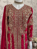 AFREEN - 3 piece embroidered Chiffon wedding Suit