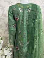 Emerald Green-3 piece Embroidered Lawn Suit