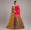 MEHNDI KI RAAT- 3 piece Embroidered Bridal Mayon/Mehndi Lehenga Dress