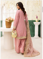 HAYA- 3 pcs embroidered chiffon suit with heavy embroidered organza duppatta