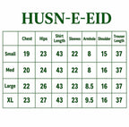 HUSN-E-EID 3 pieces embroidered viscose Suit