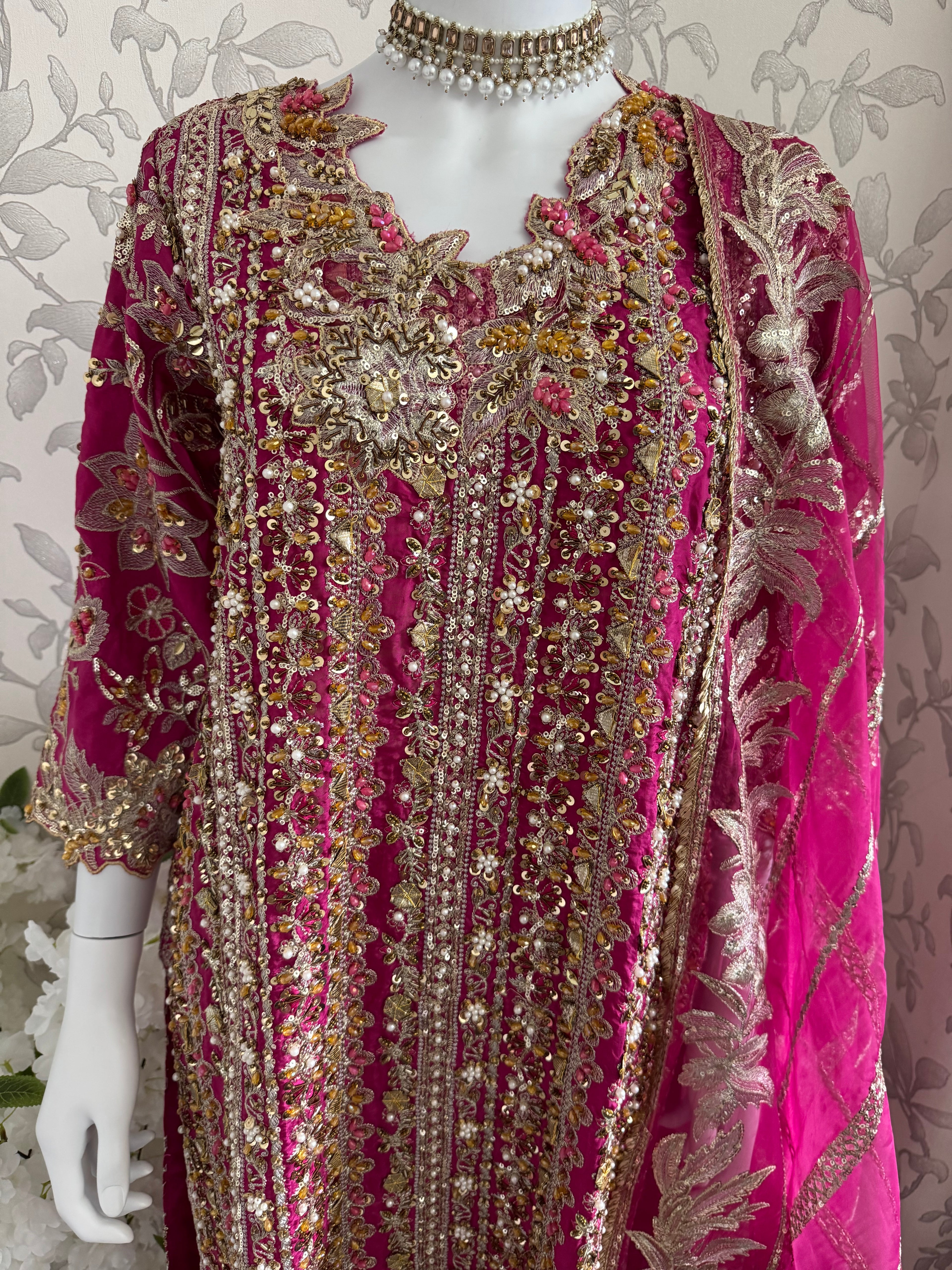 SAFINA- 3 pieces heavy Embroidered silk Suit