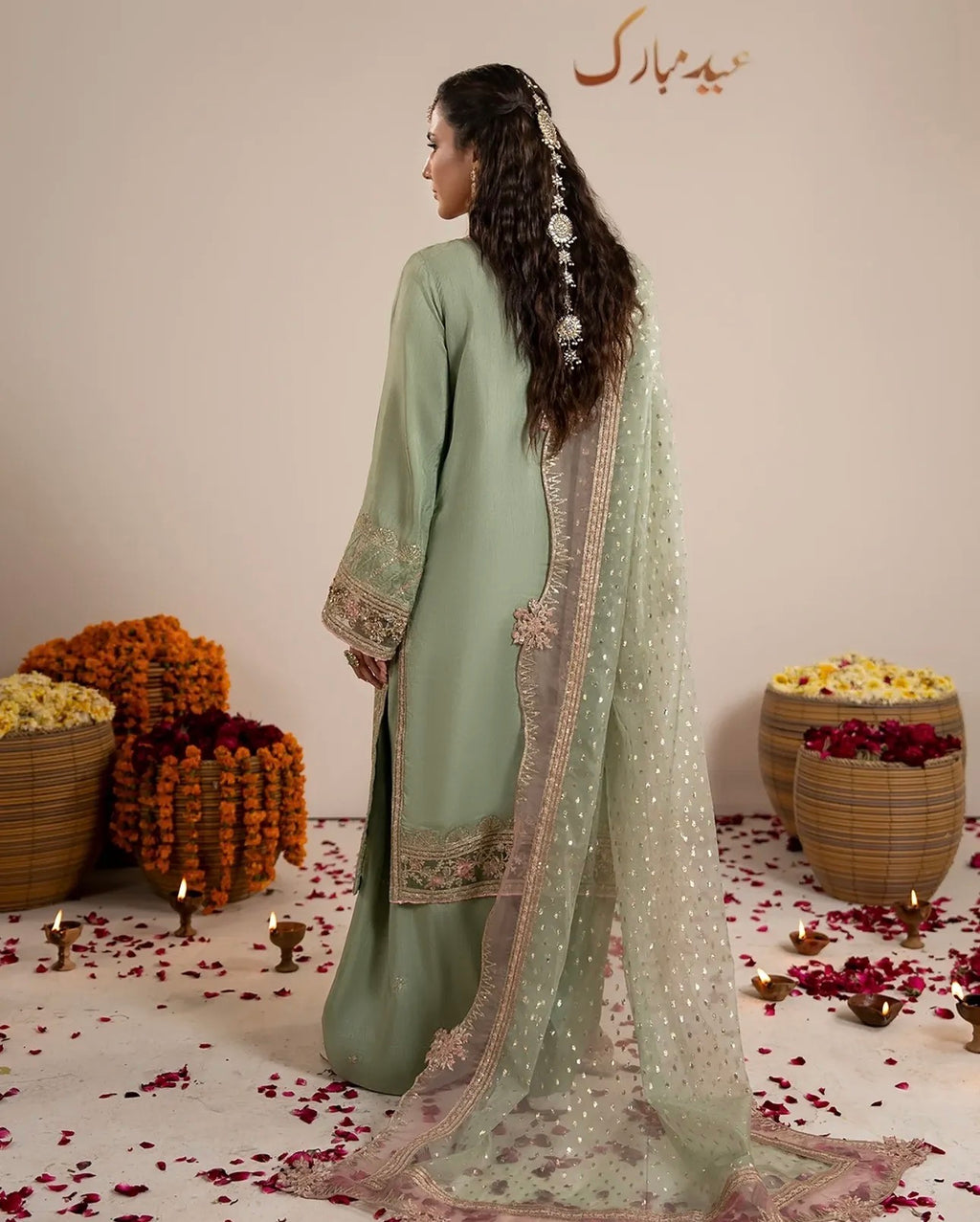 CHAAND RAAT- 3 piece Embroidered Raw Silk Suit