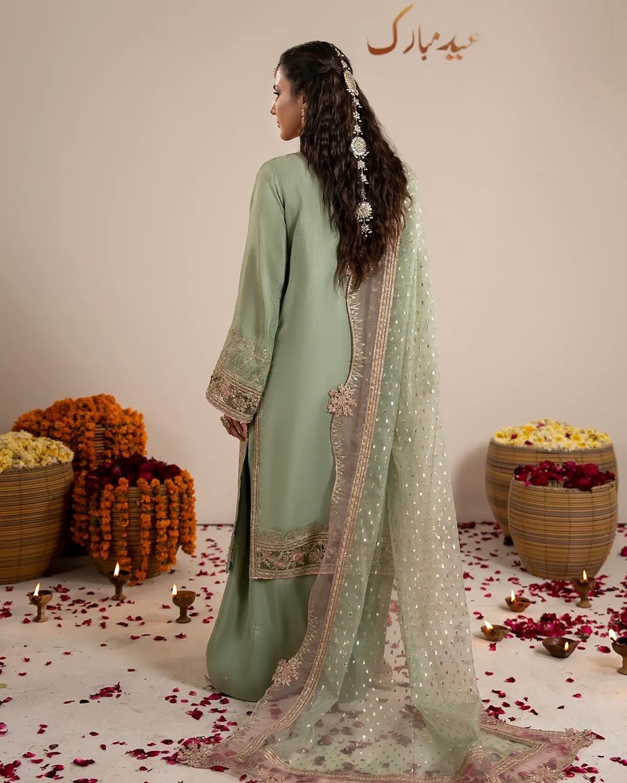 CHAAND RAAT- 3 piece Embroidered Raw Silk Suit