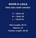 NOOR-E-LAILA 3 piece Embroidered Net Maxi Dress
