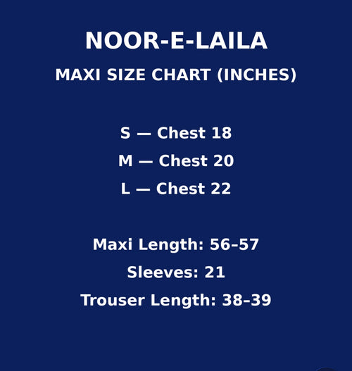 NOOR-E-LAILA 3 piece Embroidered Net Maxi Dress