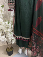 HUSN-E-EID 3 pieces embroidered viscose Suit